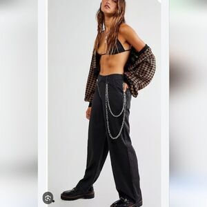 The Ragged Priest The Drop Out Wide Leg Chains Pants Sz 12 NWT